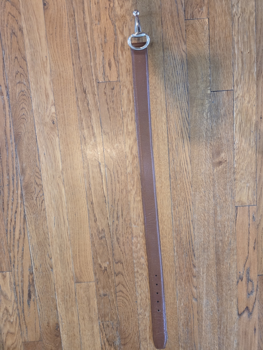 WCM New York Vintage Equestrian Leather Horsebit Belt Italian Calfskin Brown - Picture 2 of 7